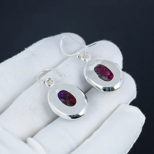 Natural Rainbow Solar Quartz Dangle Earrings | 925 Sterling Silver Handmade Jewelry | Vibrant Boho Drops | Gift for Love