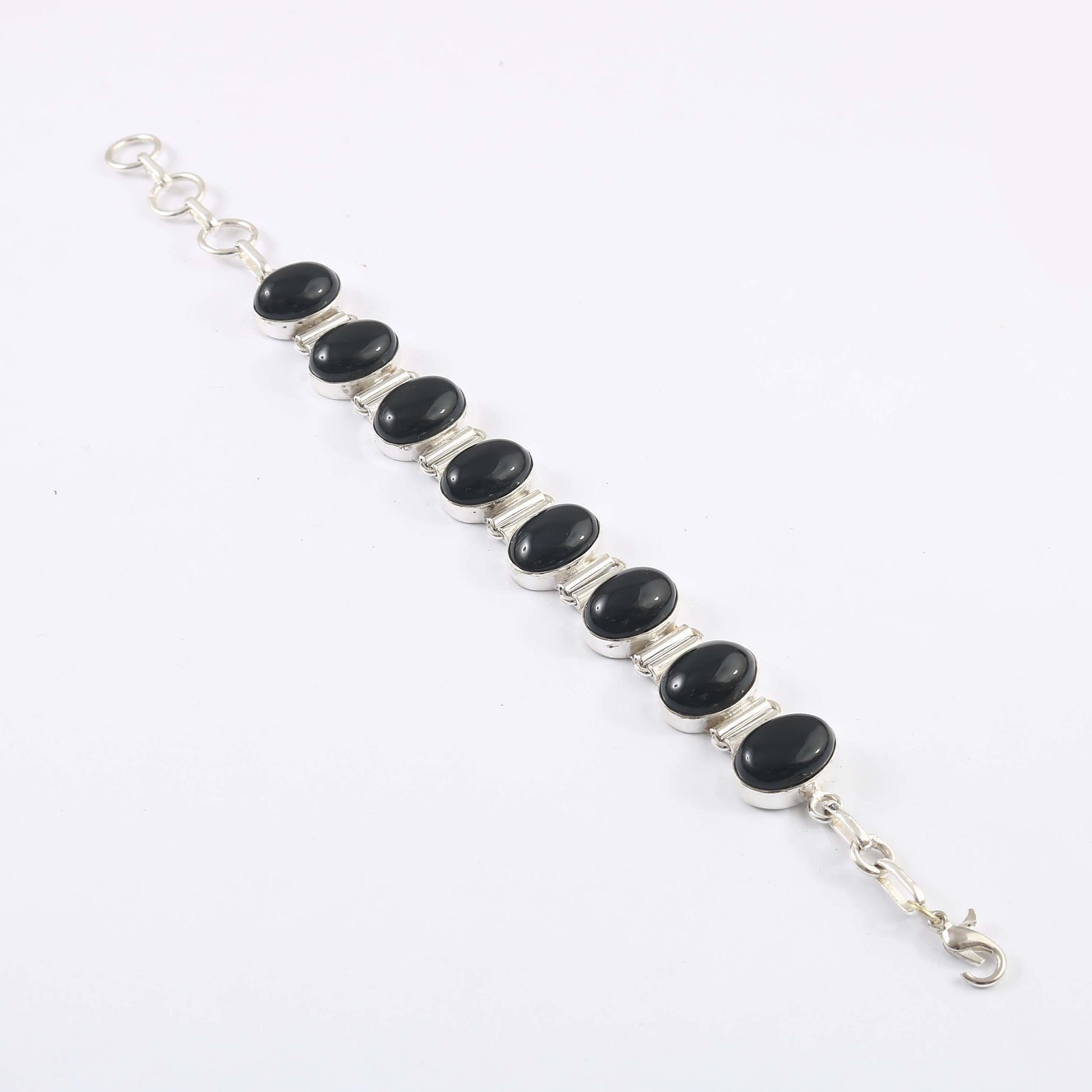 Natural Black Onyx Bracelet | 925 Sterling Silver | Daily Wear Jewelry