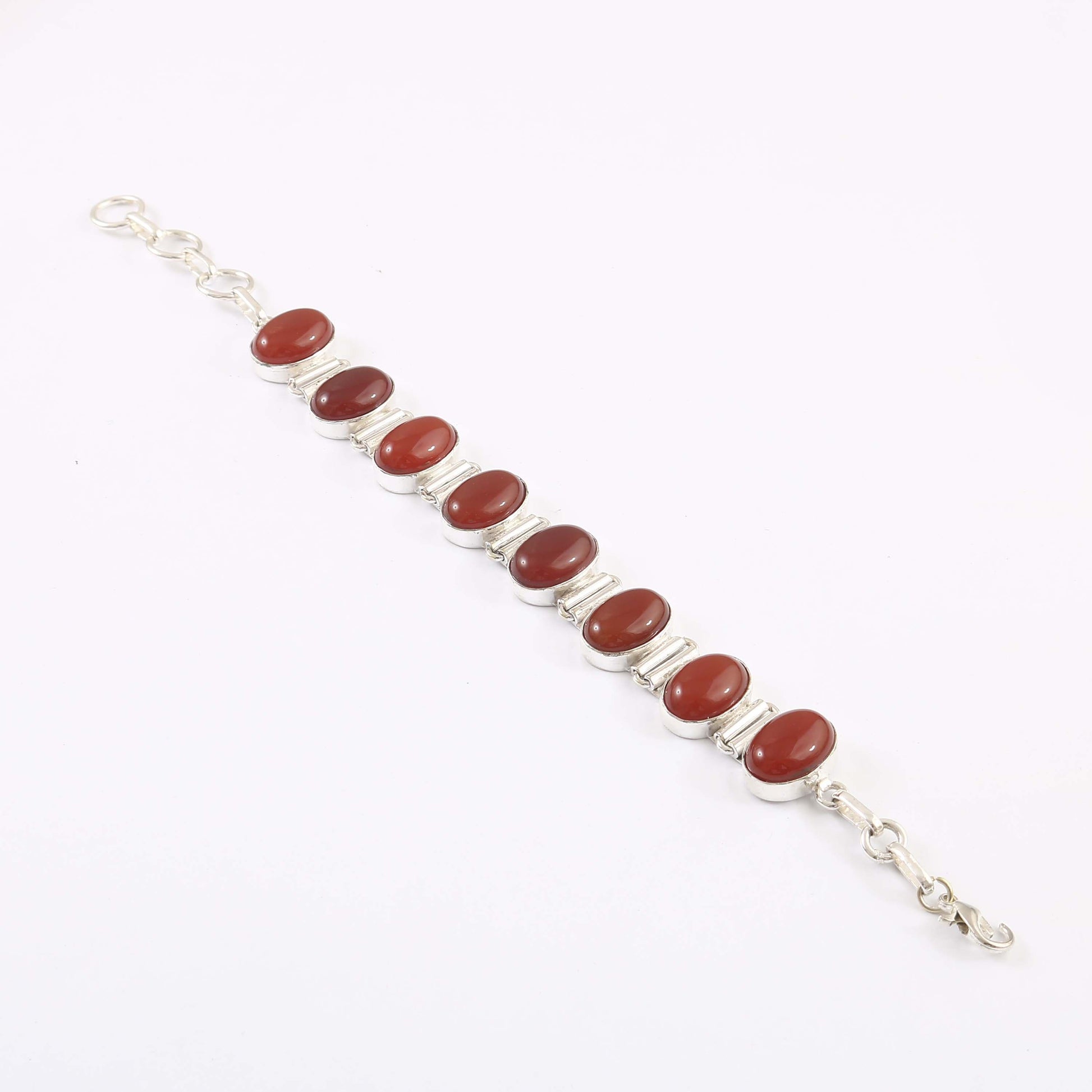 Natural Red Onyx Bracelet | 925 Sterling Silver | Everyday Wear Jewelry